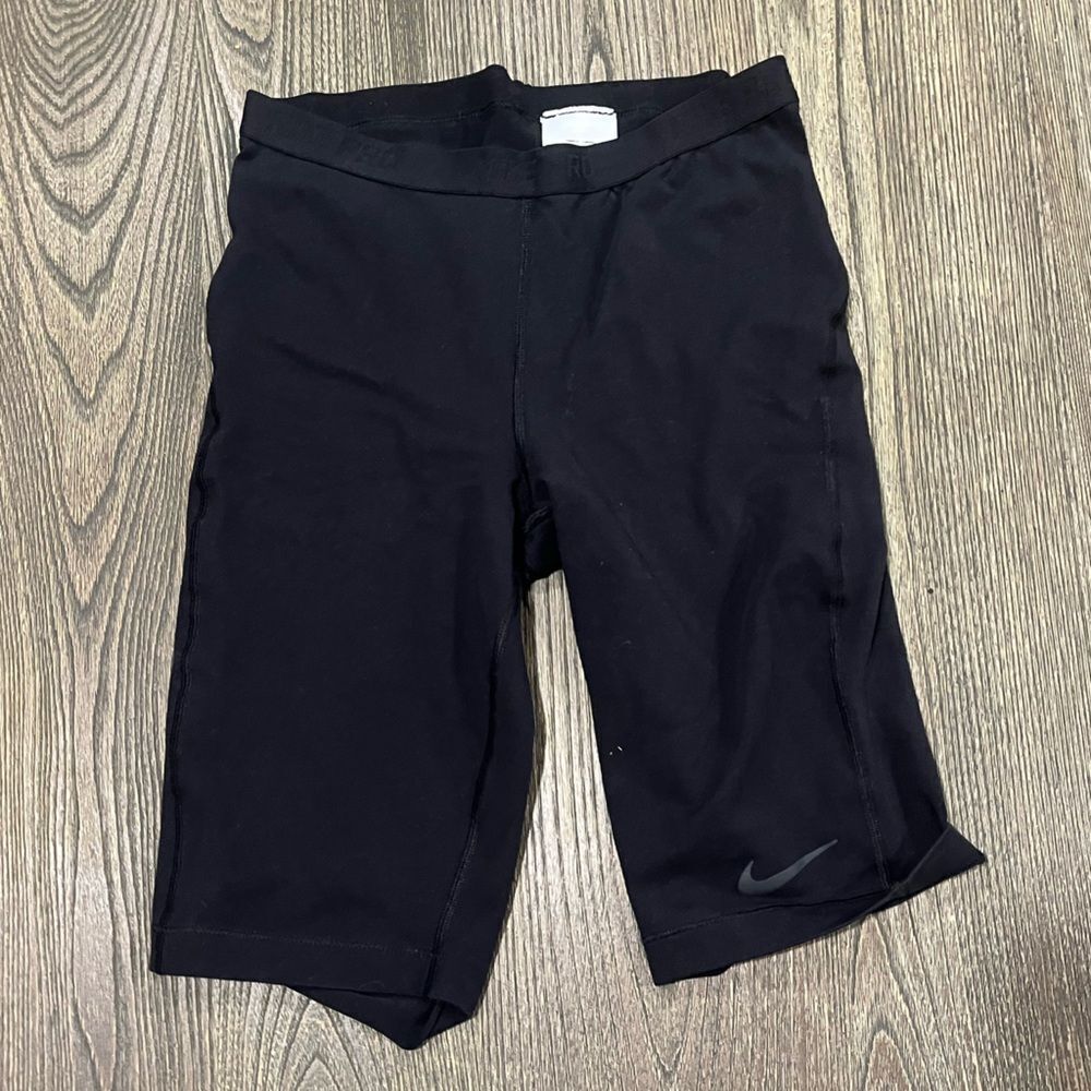 Nike Dri-Fit Pro Womens Biker Shorts High Waisted Tight Fit Stretch Black Medium